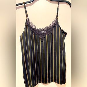 Women’s Collection Pimkie Black Striped Cami Nylon/ Elastane Medium